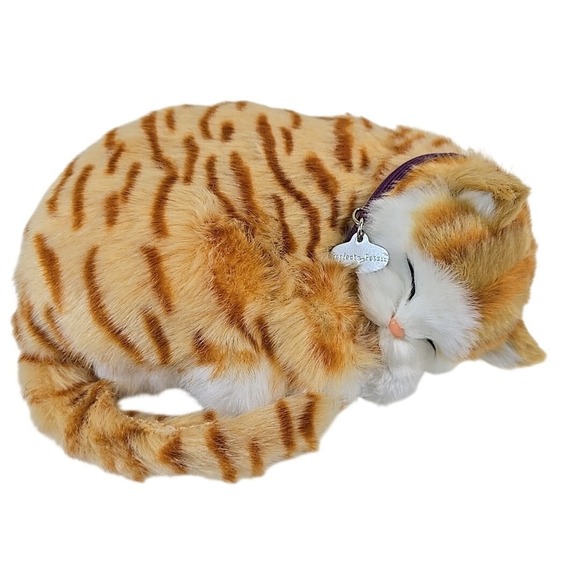 Perfect Petzzz Realistic Tabby Orange Cat Breathing Sleeping Pet Working - Picture 6 of 10